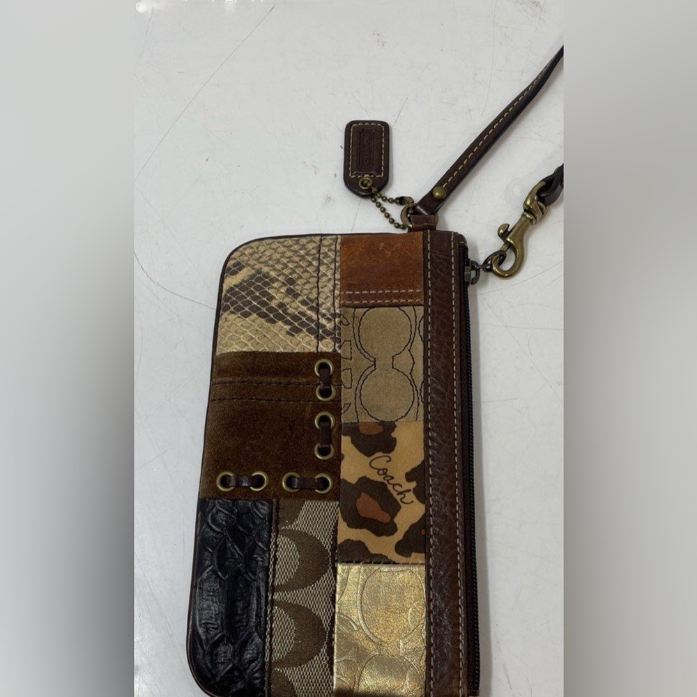 Coach Multicolor Patchwork Wristlet - image 3